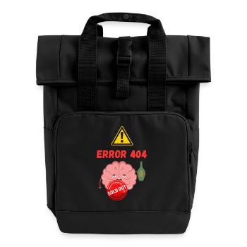 Error 4040 - Brain sold out - Rolltop Rucksack mit zwei Griffen - Schwarz - Vorne