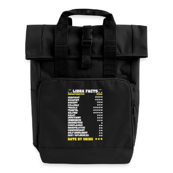 Sternzeichen Waage - Rolltop Rucksack mit zwei Griffen - Schwarz - Vorne