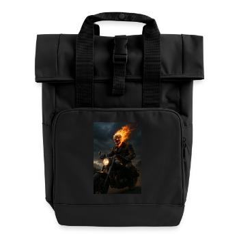 Cavalier fantôme - Sac à dos Roll Top à deux anses - noir - Devant