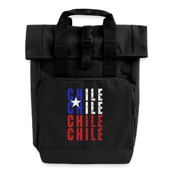 Chilenischer Stolz, ich liebe Chile - Rolltop Rucksack mit zwei Griffen - Schwarz - Vorne