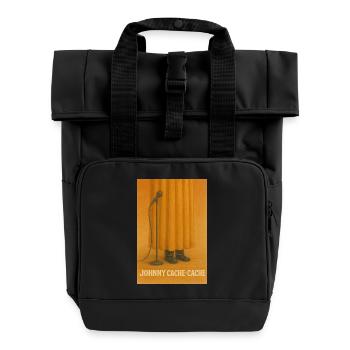 Johnny Versteckspiel - Rolltop Rucksack mit zwei Griffen - Schwarz - Vorne