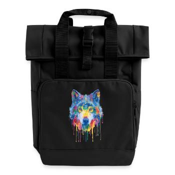 Loup - Sac à dos Roll Top à deux anses - noir - Devant