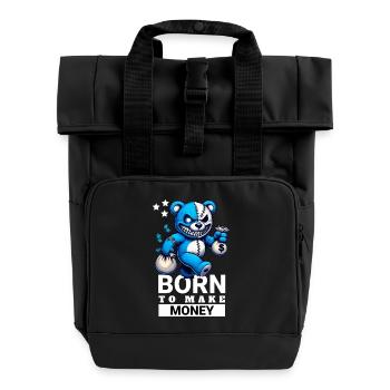 Né pour gagner de l’argent - Sac à dos Roll Top à deux anses - noir - Devant