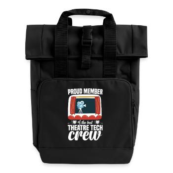 Technicien théâtral, machiniste de scène, passionné de théâtre - Sac à dos Roll Top à deux anses - noir - Devant