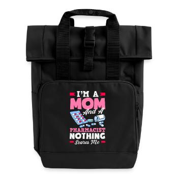 Apotheker Pharmazeutisch-technischer - Rolltop Rucksack mit zwei Griffen - Schwarz - Vorne