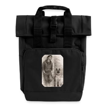 Matt & Holly - Rolltop Rucksack mit zwei Griffen - Schwarz - Vorne