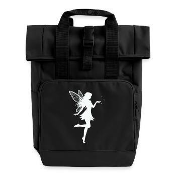 Fairy Elf - Roll Top Backpack with Two Handles - black - Front