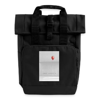 Greif danach Spruch Motivation Erfolg Ziel - Rolltop Rucksack mit zwei Griffen - Schwarz - Vorne