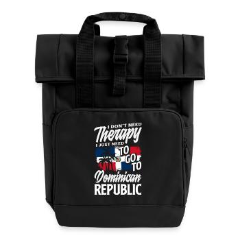 Drapeau de la République dominicaine Dom Rep Pride - Sac à dos Roll Top à deux anses - noir - Devant