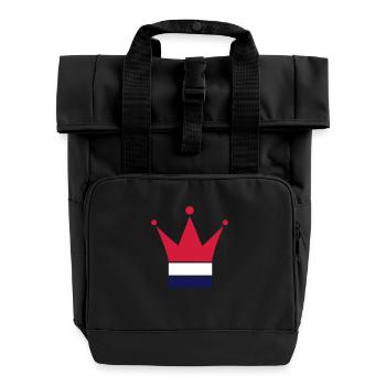 Niederlande - Rolltop Rucksack mit zwei Griffen - Schwarz - Vorne