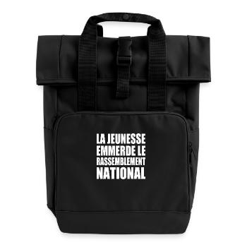 The youth fucks the National Rally - Roll Top Backpack with Two Handles - black - Front