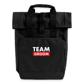 Team groom - Sac à dos Roll Top à deux anses - noir - Devant