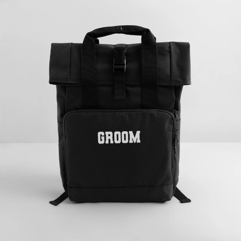 Bräutigam - Ehemann zu sein, Hochzeitsfeier Geschenk Rolltop Rucksack mit zwei Griffen