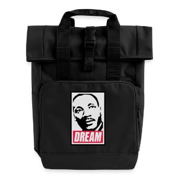 Obey x Dream MLK - Rolltop Rucksack mit zwei Griffen - Schwarz - Vorne