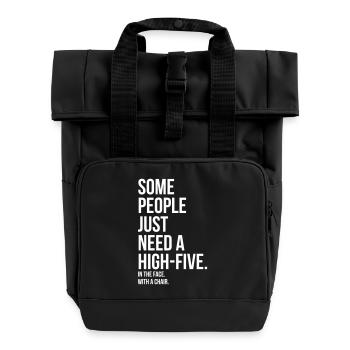 some people need highfive face chair - Sac à dos Roll Top à deux anses - noir - Devant