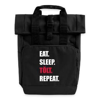 manger dormir tölt - Sac à dos Roll Top à deux anses - noir - Devant