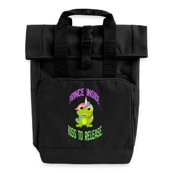Prince Inside – Kiss to Release - Rolltop Rucksack mit zwei Griffen - Schwarz - Vorne