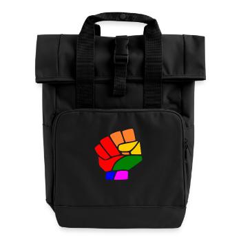 Lgbt - Rolltop Rucksack mit zwei Griffen - Schwarz - Vorne