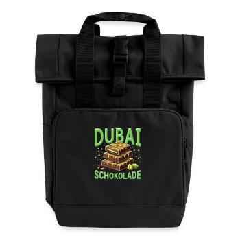 Chocolat de Dubaï - Chocolate Fun - Sac à dos Roll Top à deux anses - noir - Devant