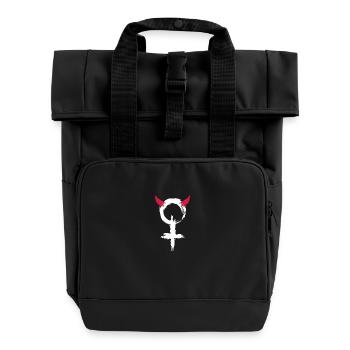 Diable femme femmes symbole - Sac à dos Roll Top à deux anses - noir - Devant