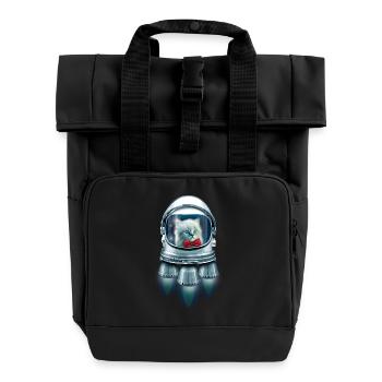 CASANOVA TO SPACE - Roll Top Backpack with Two Handles - black - Front