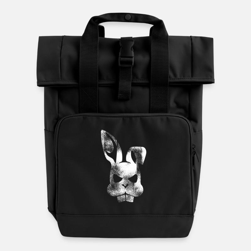 Bad rabbit - Roll Top Backpack with Two Handles - black