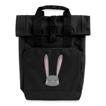 kleines Häschen - Rolltop Rucksack mit zwei Griffen - Schwarz - Vorne