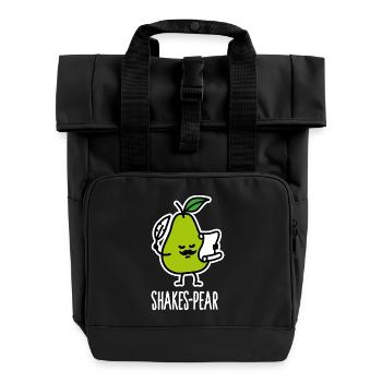 Shakes-Pear, Drôle de Shakespeare Pun Pear - Sac à dos Roll Top à deux anses - noir - Devant