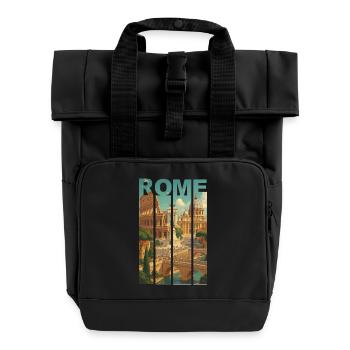 Chemise Skyline Rome - Sac à dos Roll Top à deux anses - noir - Devant