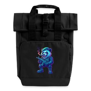 Mercenaire Panda Néon - Sac à dos Roll Top à deux anses - noir - Devant