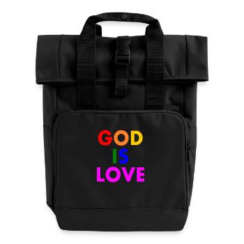 God is love - Sac à dos Roll Top à deux anses - noir - Devant