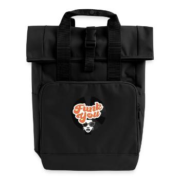 Funk You - Des vibrations rétro avec de l’attitude - Sac à dos Roll Top à deux anses - noir - Devant
