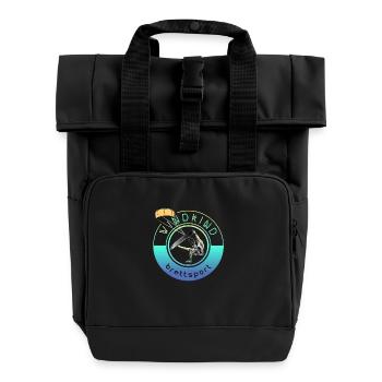 Kitesurfer Windkind - Rolltop Rucksack mit zwei Griffen - Schwarz - Vorne