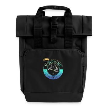 Kitesurfer Windkind 2 0 - Rolltop Rucksack mit zwei Griffen - Schwarz - Vorne