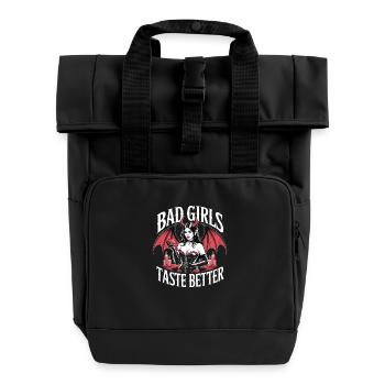 Les mauvaises filles ont meilleur goût ! Gothique Gothique Emo Baddie - Sac à dos Roll Top à deux anses - noir - Devant