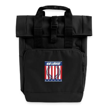 Never Surrender - Niemals aufgeben - Rolltop Rucksack mit zwei Griffen - Schwarz - Vorne