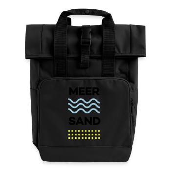 MEER&SAND - Rolltop Rucksack mit zwei Griffen - Schwarz - Vorne