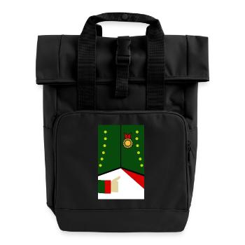 Napoleons Jacke - Rolltop Rucksack mit zwei Griffen - Schwarz - Vorne