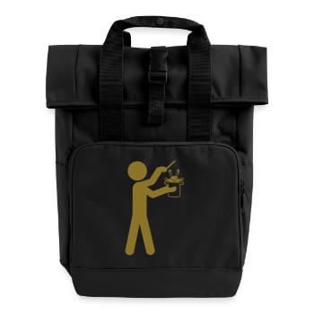 Magic - Roll Top Backpack with Two Handles - black - Front