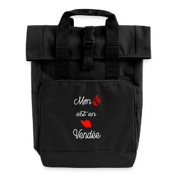 mon coeur est en vendee - Sac à dos Roll Top à deux anses - noir - Devant