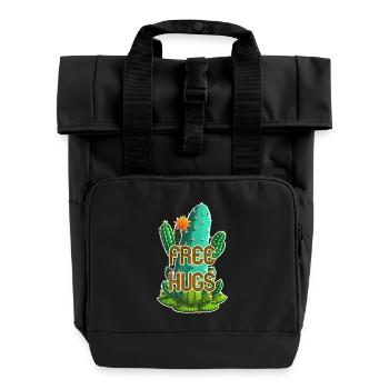 Câlins gratuits - Câlins pour Umme - Cactus - Sac à dos Roll Top à deux anses - noir - Devant