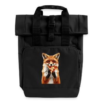 Fuchs - Rolltop Rucksack mit zwei Griffen - Schwarz - Vorne