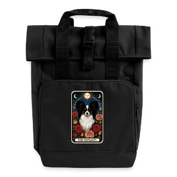 Schmetterling - Rolltop Rucksack mit zwei Griffen - Schwarz - Vorne