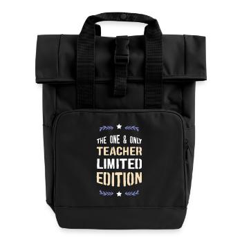 Einziger Lehrer Limited Edition - Rolltop Rucksack mit zwei Griffen - Schwarz - Vorne