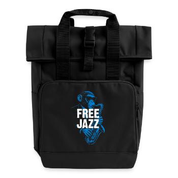 Blue Sax Free Jazz - Rolltop Rucksack mit zwei Griffen - Schwarz - Vorne