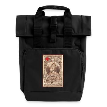 Haile Selassie I Jah Rastafari Rasta Reggae Roots - Roll Top Backpack with Two Handles - black - Front