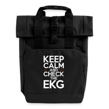 Cardiac Tech Keep Calm And Check Cardiac Imaging - Rolltop Rucksack mit zwei Griffen - Schwarz - Vorne