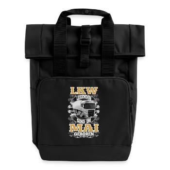 Anniversaire du chauffeur routier : mai - Sac à dos Roll Top à deux anses - noir - Devant