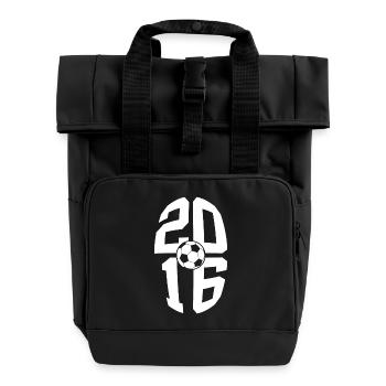 10 YEARS BORN 2016 FOOTBALL 10TH BIRTHDAY - Roll Top Backpack with Two Handles - black - Front