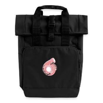 Turbo - Rolltop Rucksack mit zwei Griffen - Schwarz - Vorne